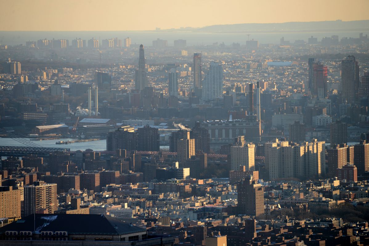 New York City Top Of The Rock 10A South Brooklyn Close Up Just Before Sunset